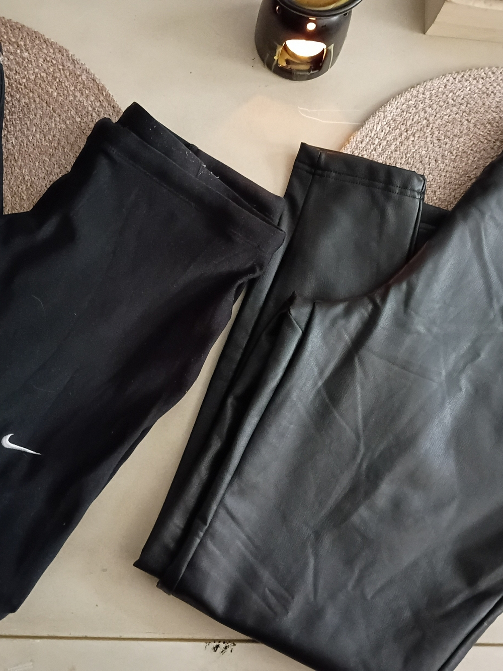 2-Pack Women’s Leggings – Nike + Faux Leather – Size XL